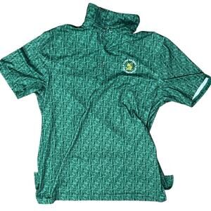 U.S. Open Green Allover Squirrel Polo Shirt Embroidered Logo Mens Medium